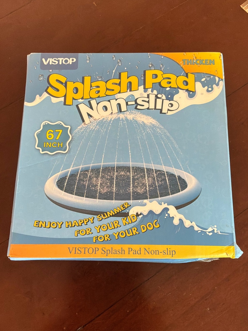 VISTOP 67” Splash Pad Non-Slip Sprinkler Mat – New in Box